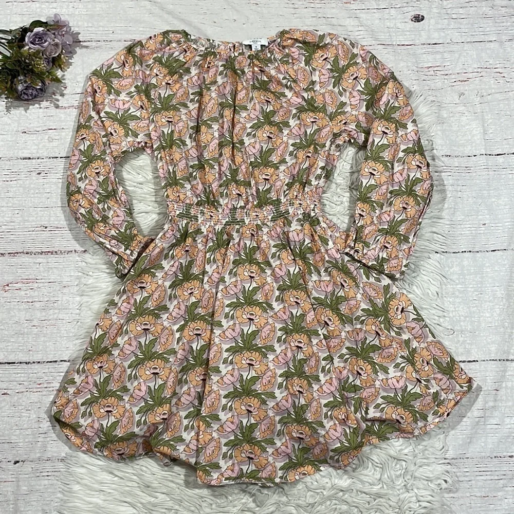 J.Crew x Liberty Art Smocked-waist mini dress in Butterfield Poppy Pattern